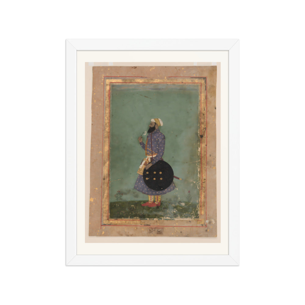 Portrait of a Mughal Prince — Restored Mughal Wall Art — view 6