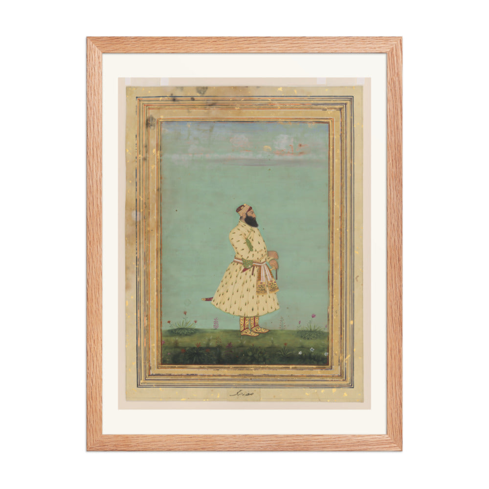 Portrait of Safdar Jang — Restored Mughal Wall Art — view 3