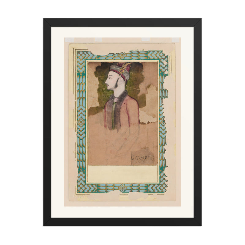 Portrait of Ibrahim Adil Shah II — Restored Deccan Wall Art