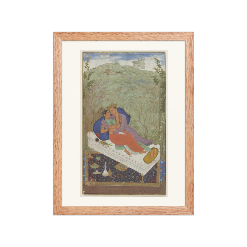 Sultan Murad and a Consort — Restored Mughal Wall Art — view 4