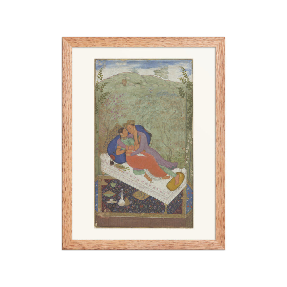 Sultan Murad and a Consort — Restored Mughal Wall Art — view 4