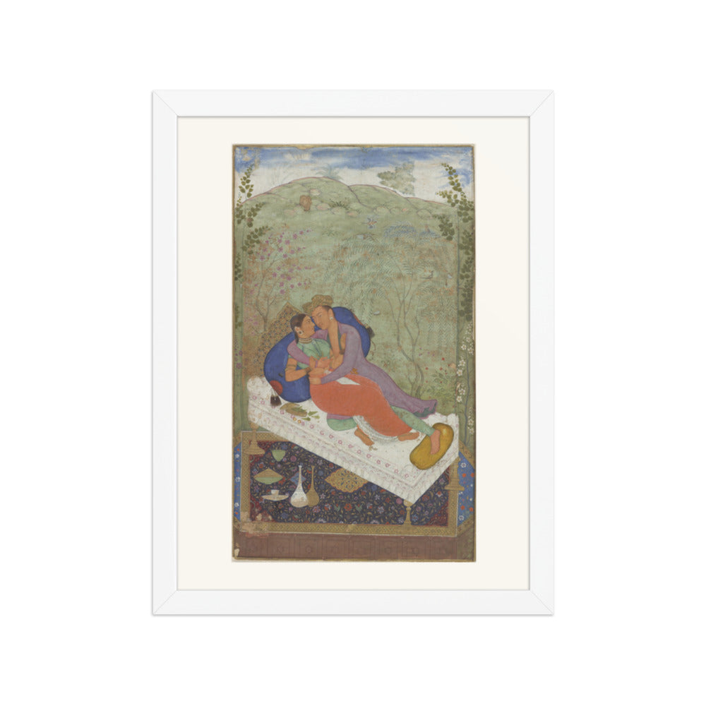 Sultan Murad and a Consort — Restored Mughal Wall Art — view 6