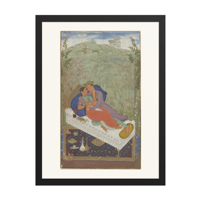 Sultan Murad and a Consort — Restored Mughal Wall Art