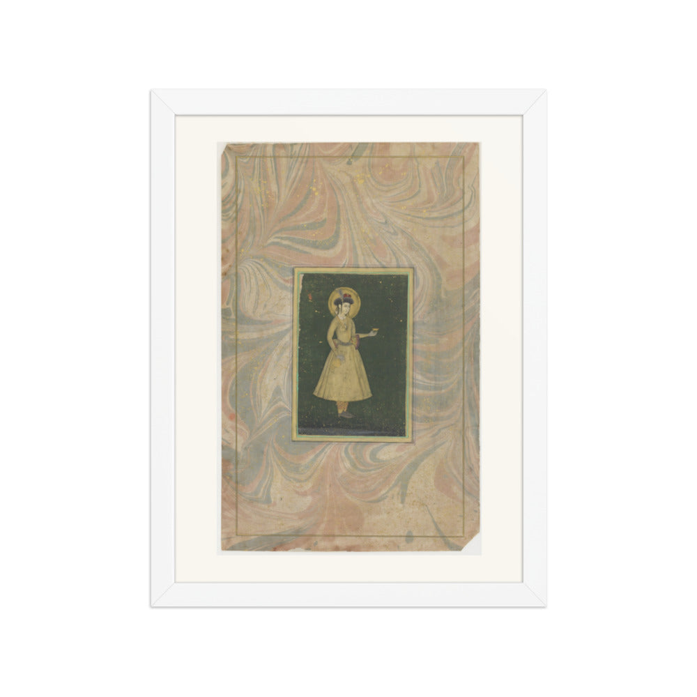 A Princess with a Wine Cup — Restored Mughal Wall Art — view 6