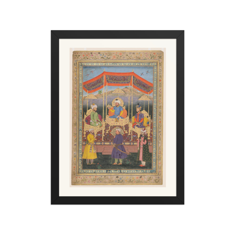 An Assembly of Mughal Emperors — Restored Mughal Wall Art — view 2