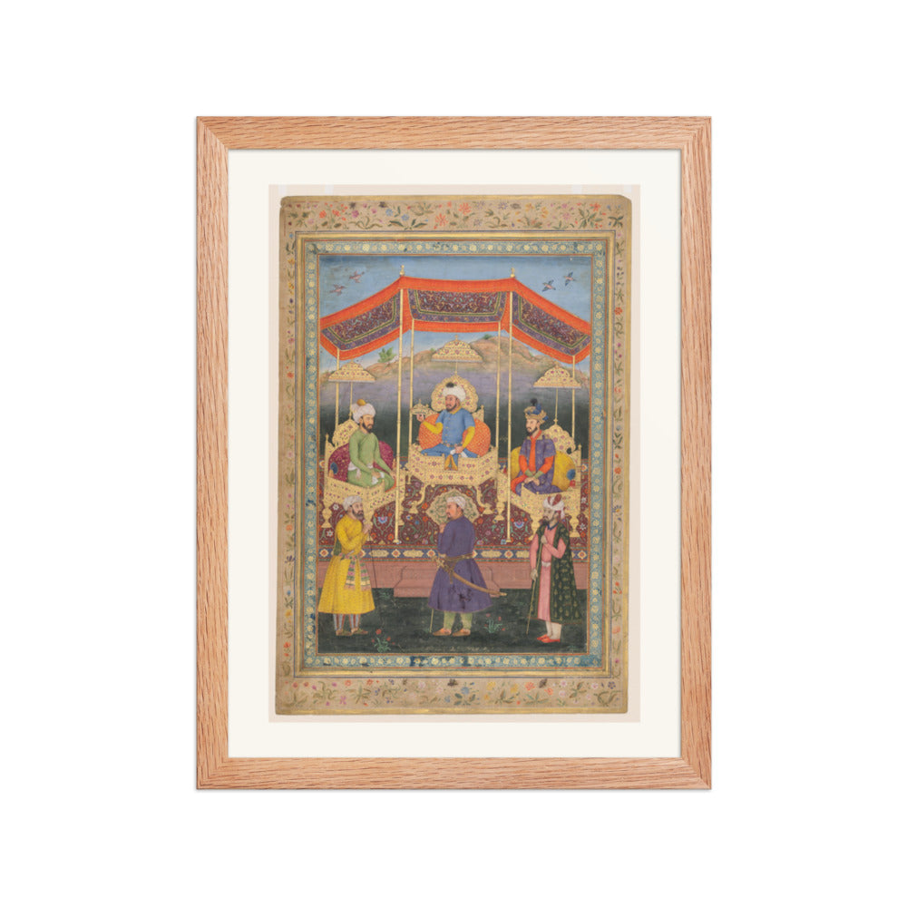 An Assembly of Mughal Emperors — Restored Mughal Wall Art — view 4
