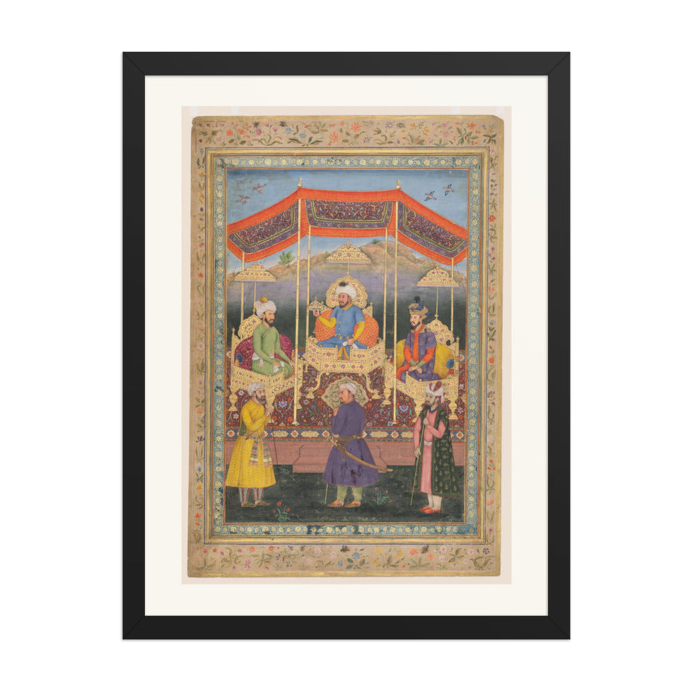 An Assembly of Mughal Emperors — Restored Mughal Wall Art — view 1