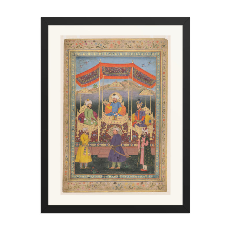 An Assembly of Mughal Emperors — Restored Mughal Wall Art