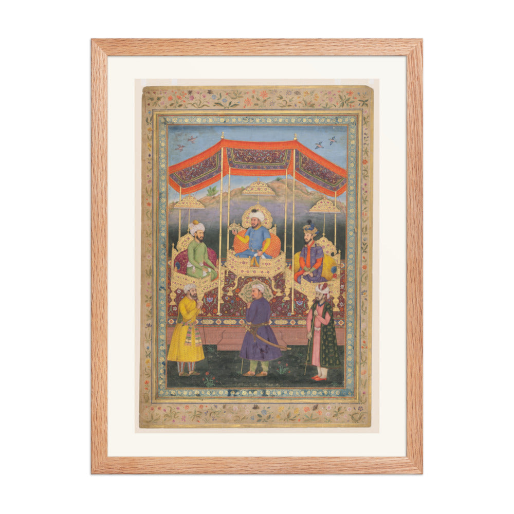 An Assembly of Mughal Emperors — Restored Mughal Wall Art — view 3