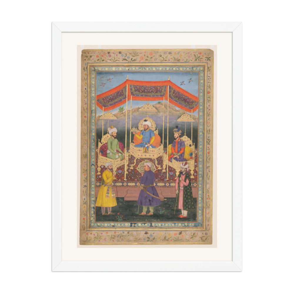 An Assembly of Mughal Emperors — Restored Mughal Wall Art — view 5