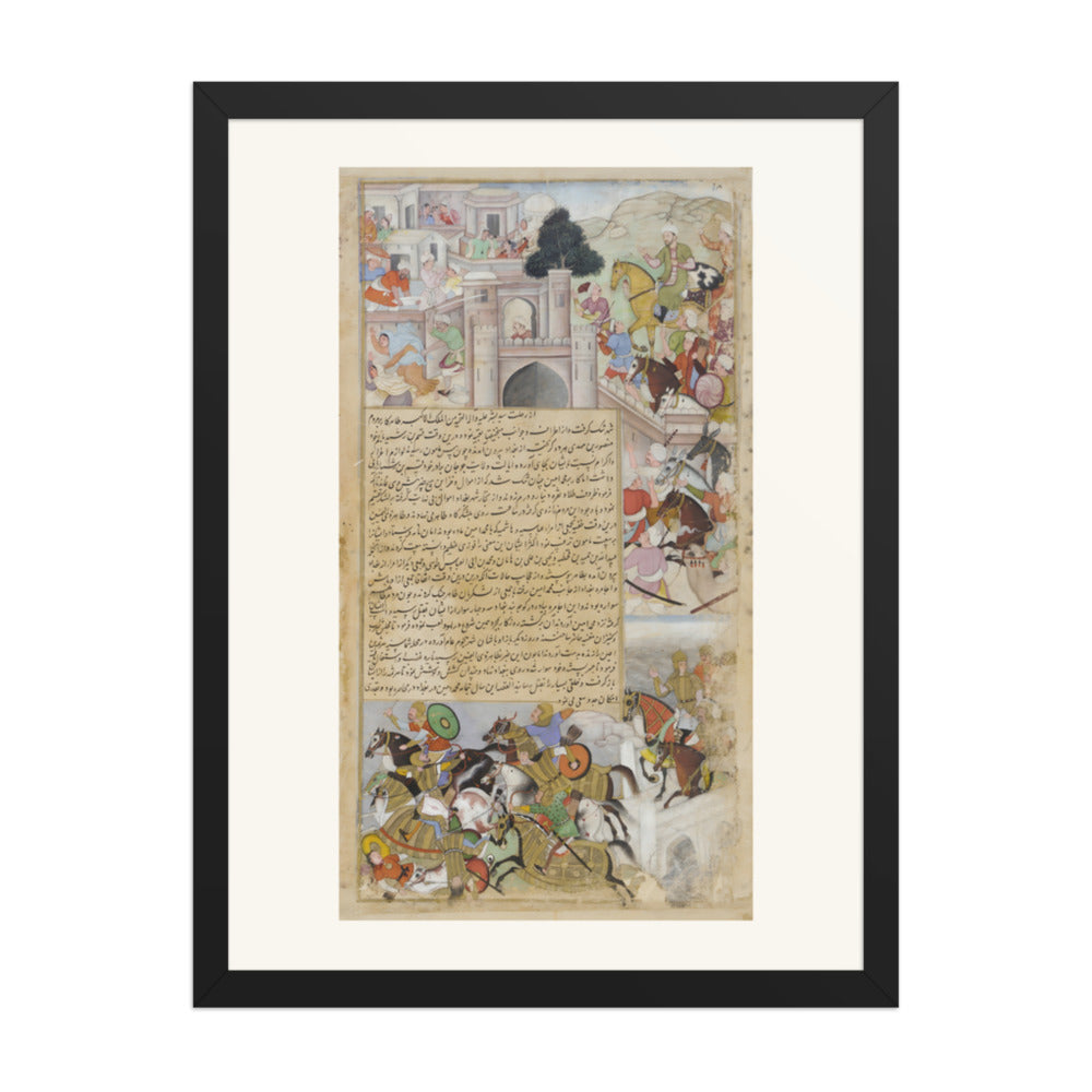 The Siege of Baghdad — Restored Mughal Wall Art — view 1