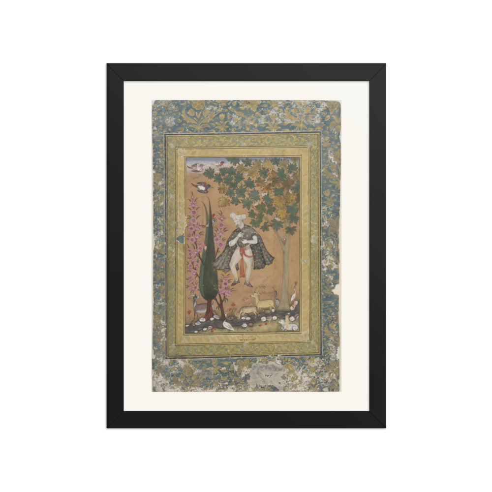 Solomon Among the Birds and Beasts — Restored Mughal Wall Art — view 8