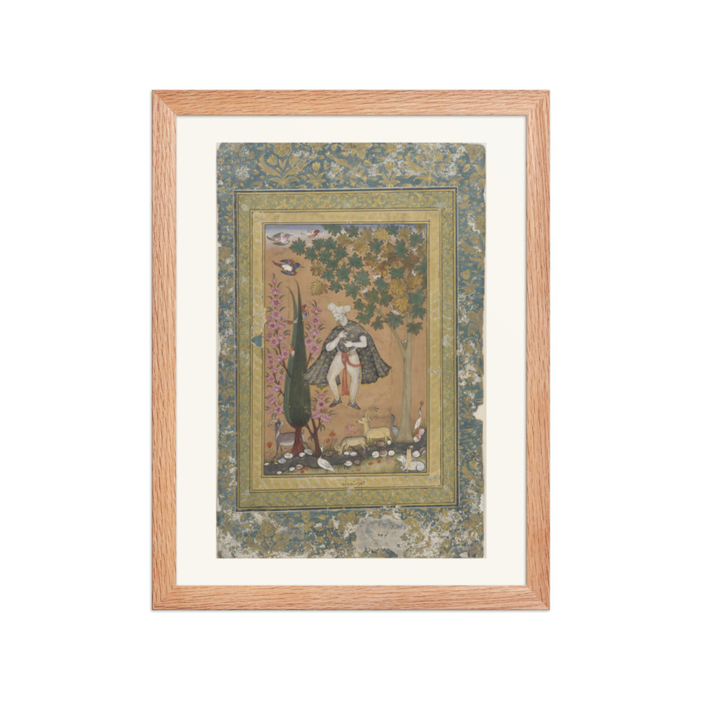 Solomon Among the Birds and Beasts — Restored Mughal Wall Art — view 10