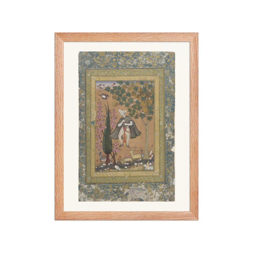 Solomon Among the Birds and Beasts — Restored Mughal Wall Art — view 4