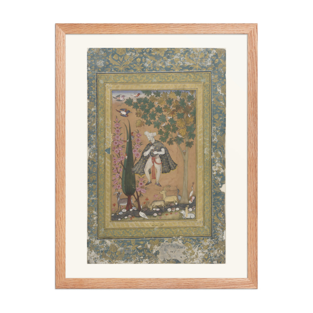 Solomon Among the Birds and Beasts — Restored Mughal Wall Art — view 3