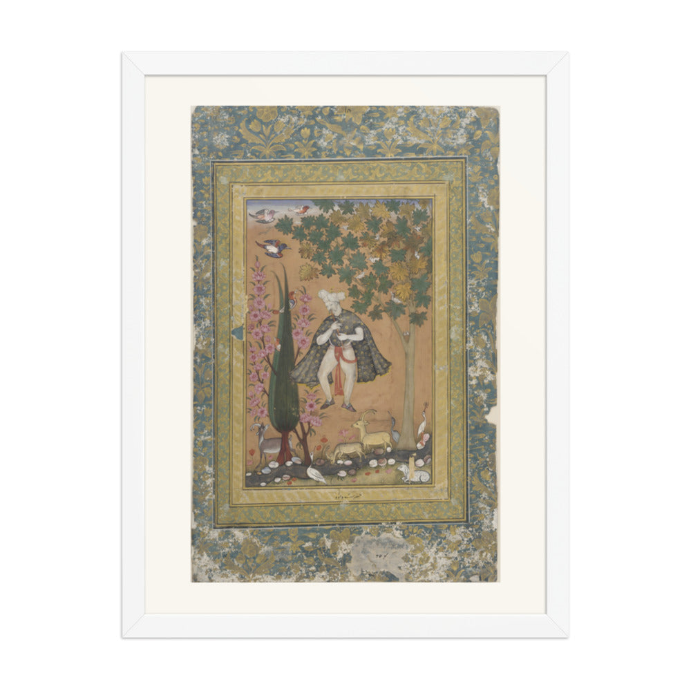Solomon Among the Birds and Beasts — Restored Mughal Wall Art — view 11
