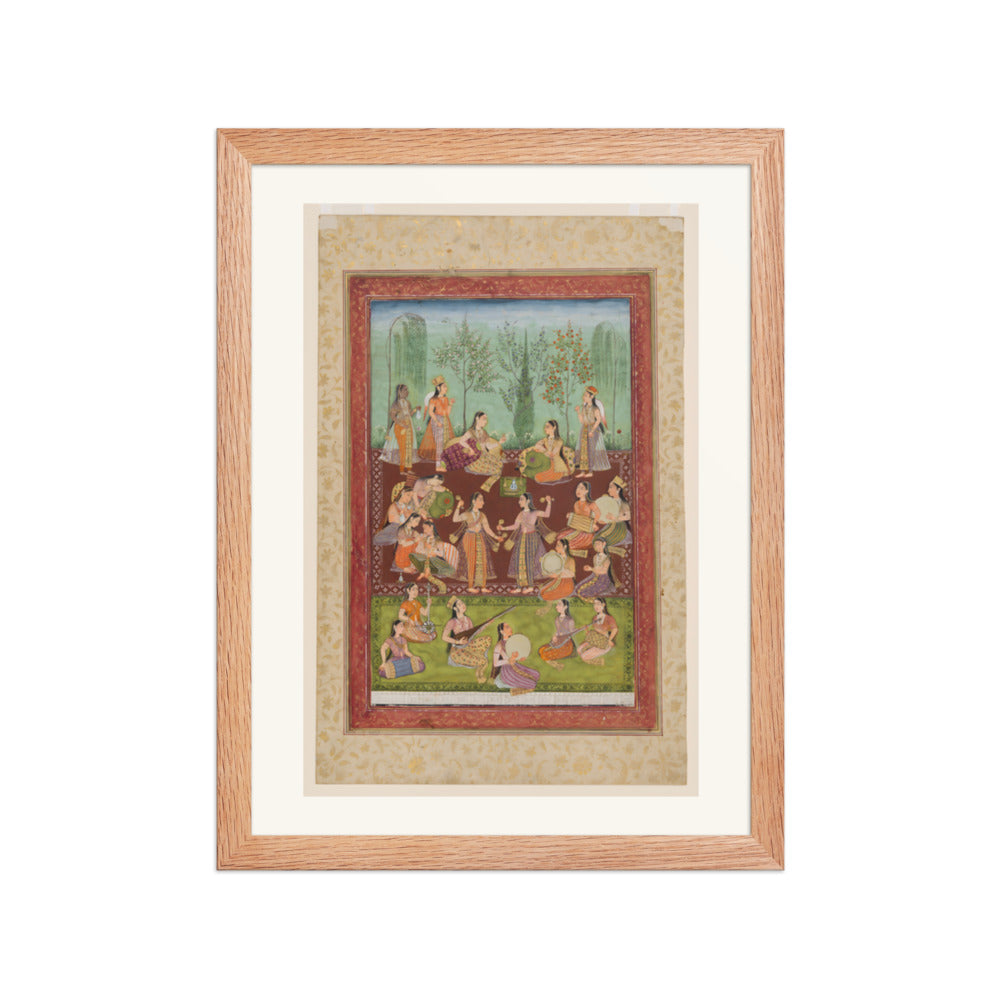 Women in a Garden — Restored Indian Court Wall Art — view 4