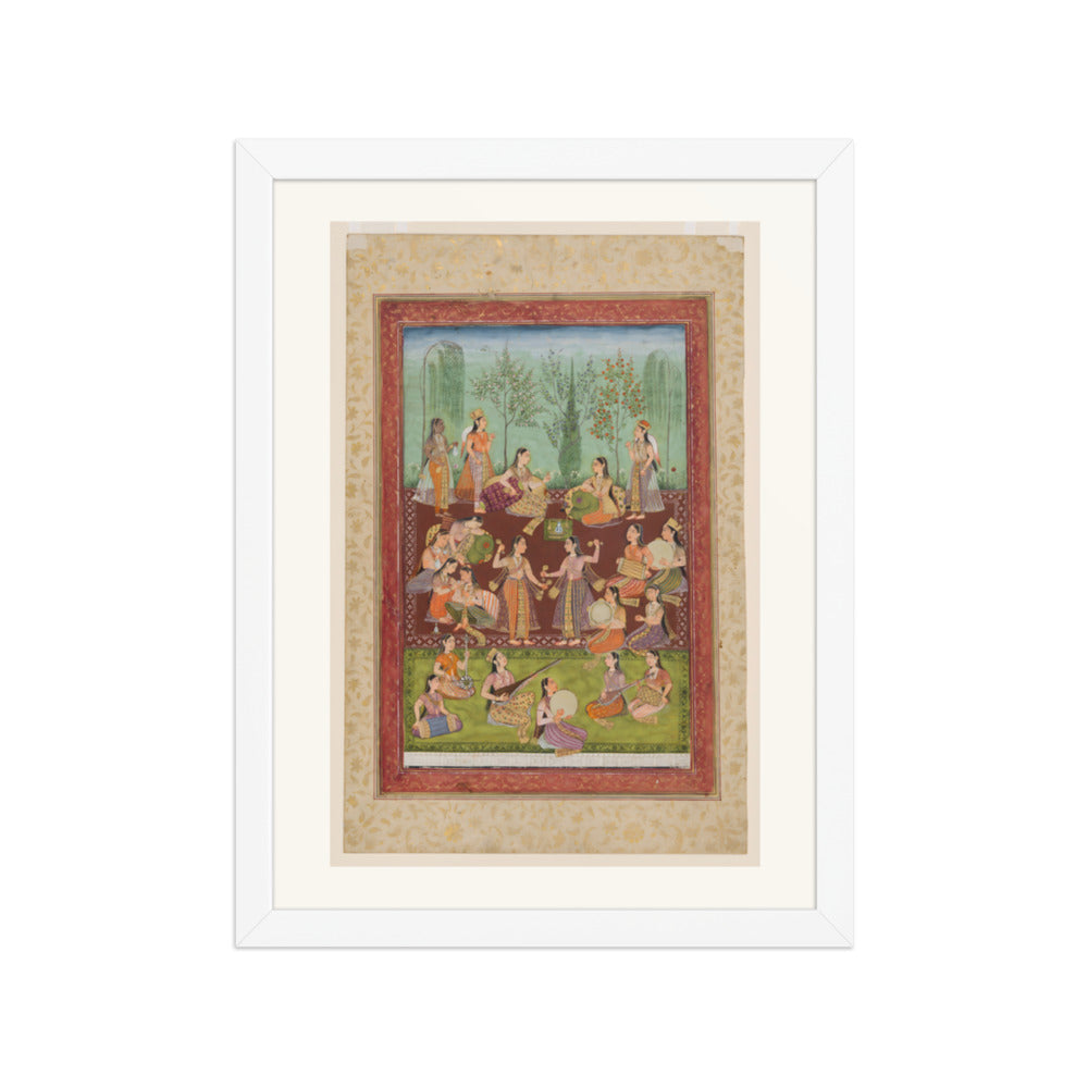 Women in a Garden — Restored Indian Court Wall Art — view 6