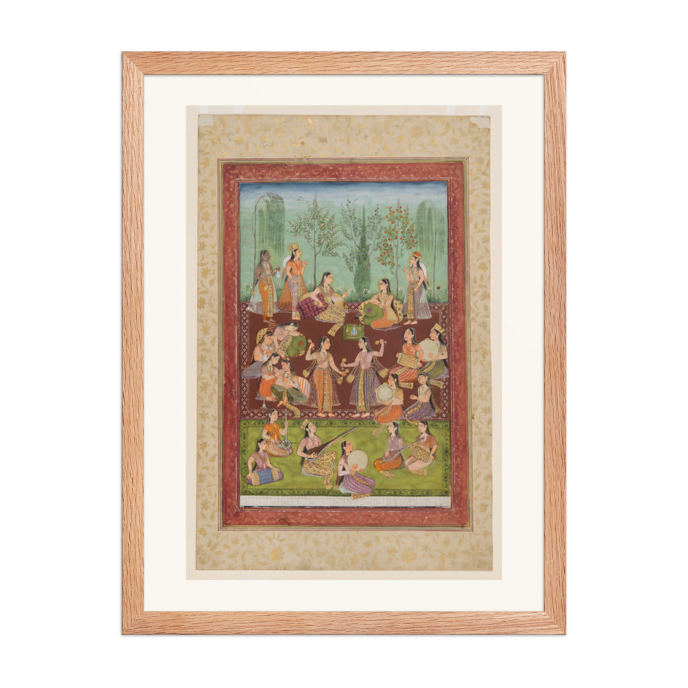 Women in a Garden — Restored Indian Court Wall Art — view 9