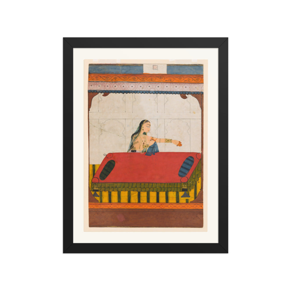 A Lady Pining for Her Lover — Restored Rajput Wall Art — view 8