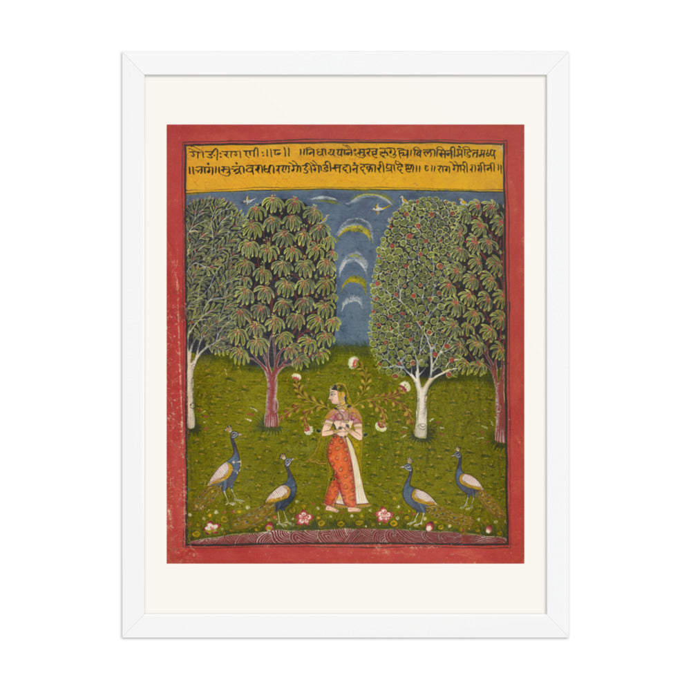 Gauri Ragini — Ragamala Folio — Restored Rajput Wall Art — view 5