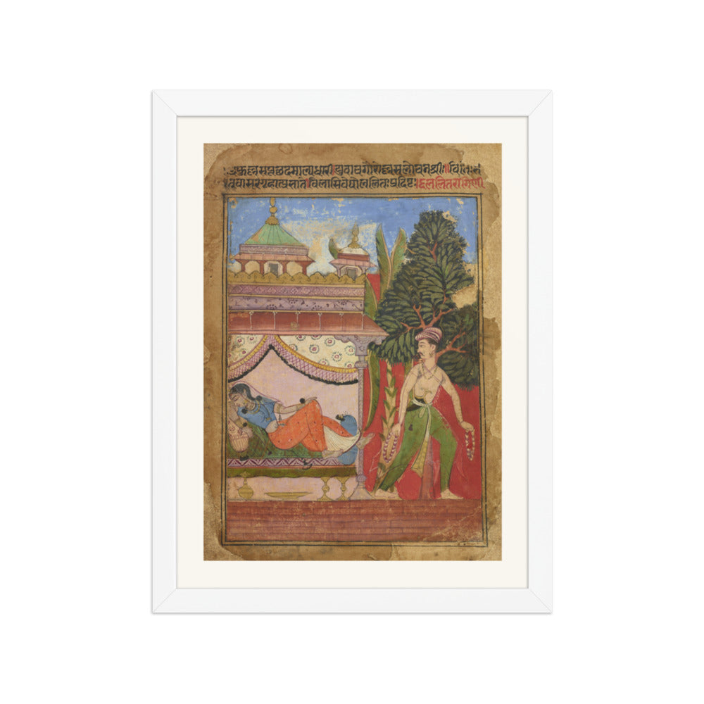 Lalit Ragini — Ragamala Folio — Restored Rajput Wall Art — view 6