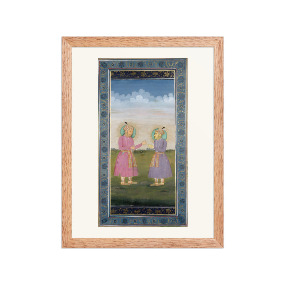 Akbar Presents a Jewelled Feather — Restored Mughal Wall Art — view 4