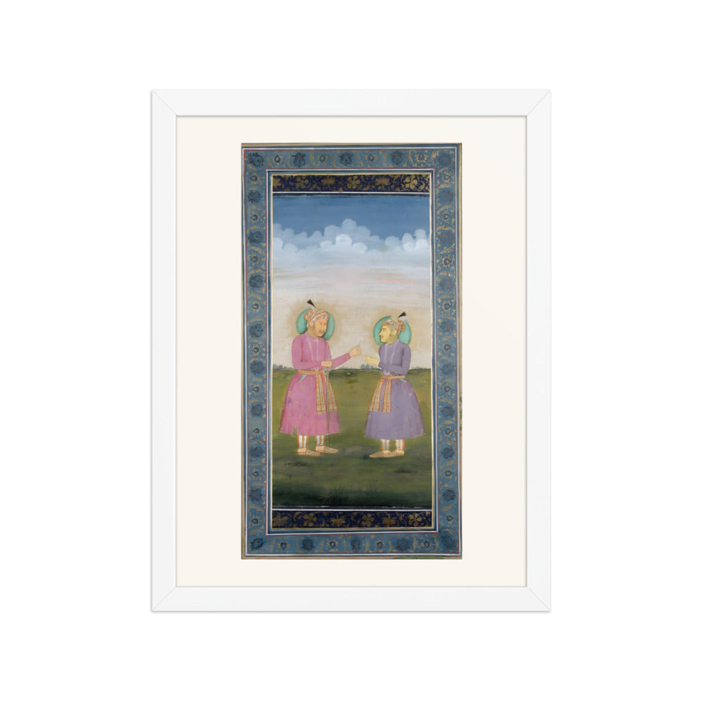 Akbar Presents a Jewelled Feather — Restored Mughal Wall Art — view 6