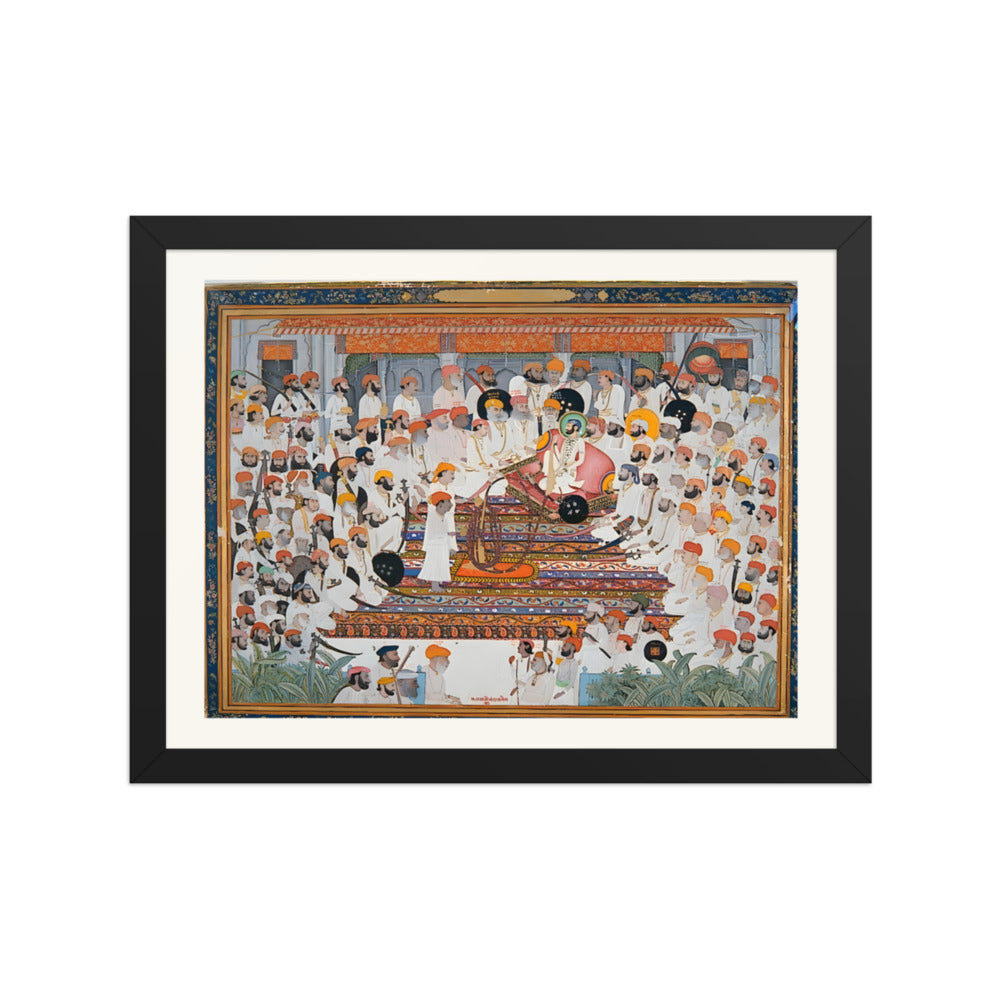 The Darbar of Raja Bakhtawar Singh of Alwar — Restored Rajput Wall Art — view 2