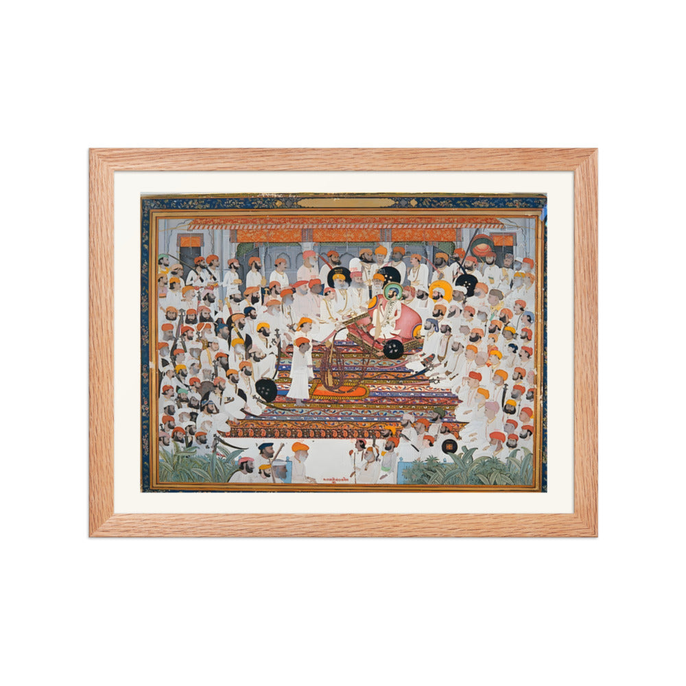 The Darbar of Raja Bakhtawar Singh of Alwar — Restored Rajput Wall Art — view 4