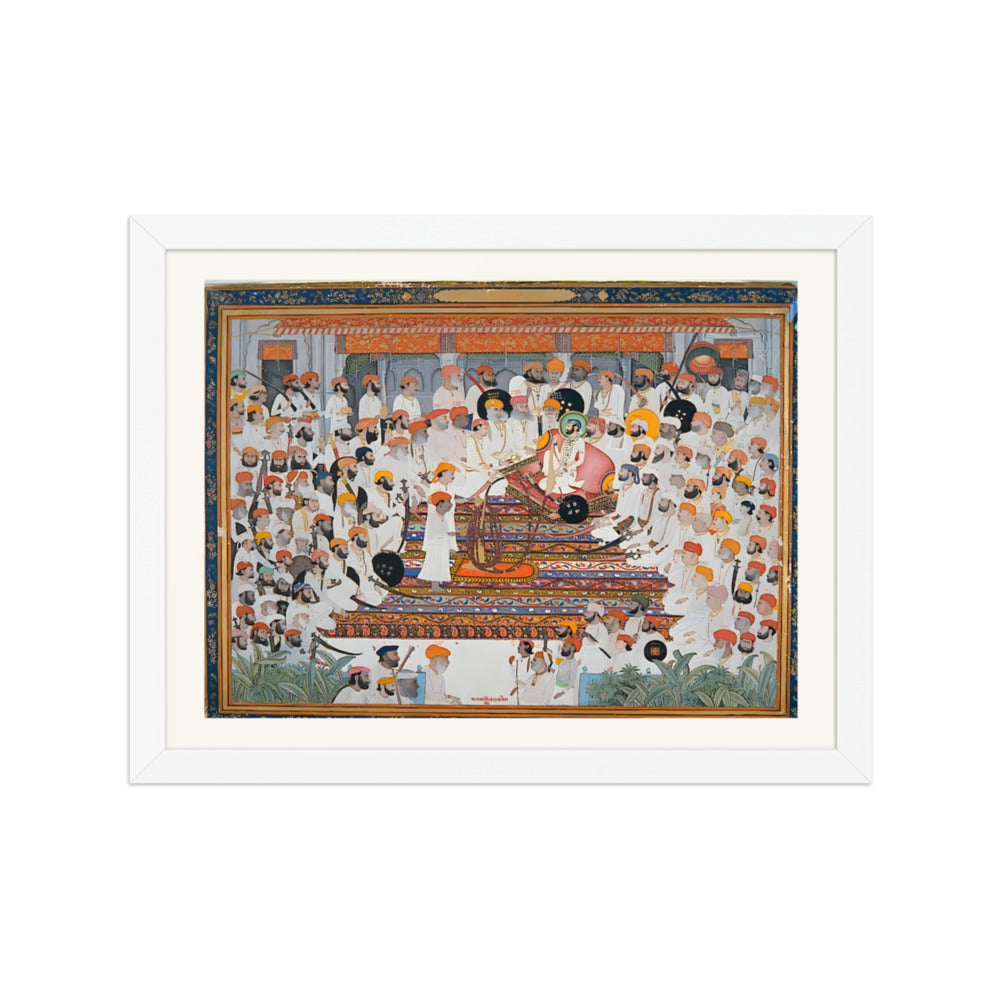 The Darbar of Raja Bakhtawar Singh of Alwar — Restored Rajput Wall Art — view 6