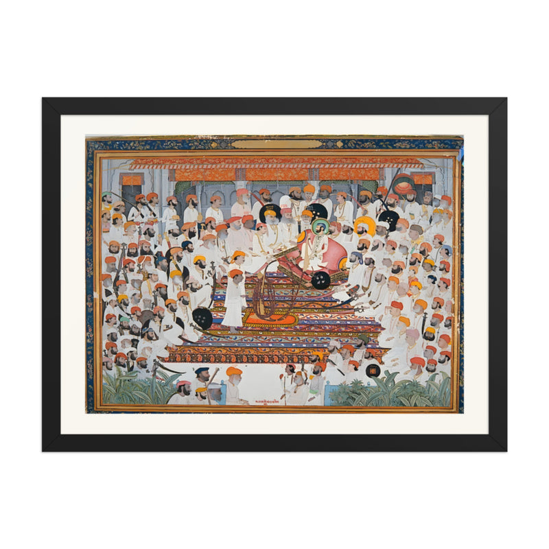 The Darbar of Raja Bakhtawar Singh of Alwar — Restored Rajput Wall Art