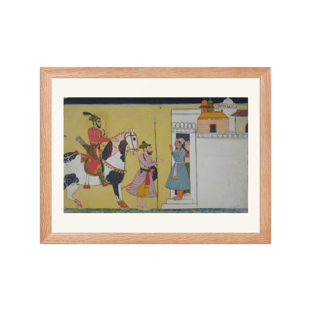 A Prince Hunting Deer — Restored Rajput Wall Art — view 4