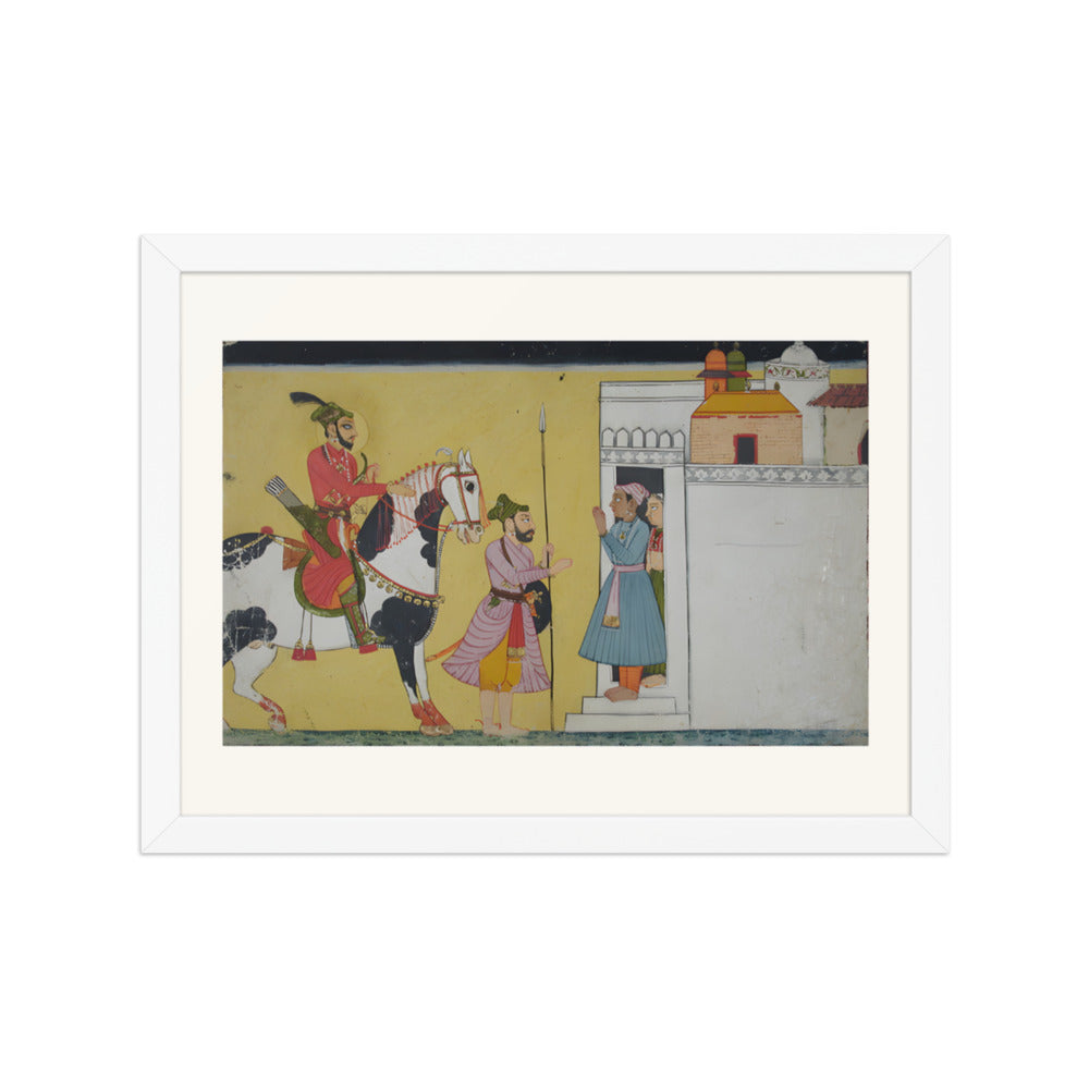A Prince Hunting Deer — Restored Rajput Wall Art — view 6