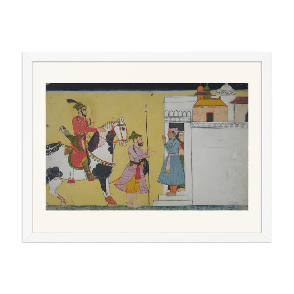 A Prince Hunting Deer — Restored Rajput Wall Art — view 5