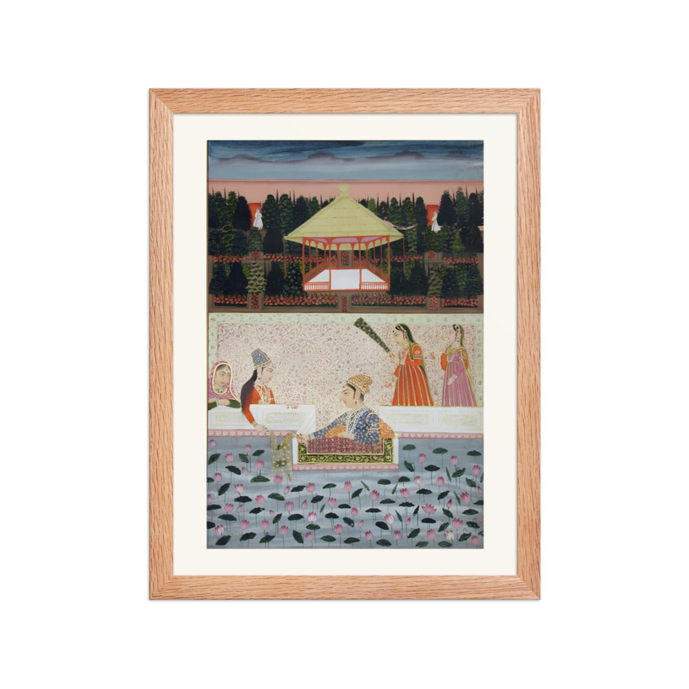 A Prince and Princess on a Terrace — Restored Indian Court Wall Art — view 4