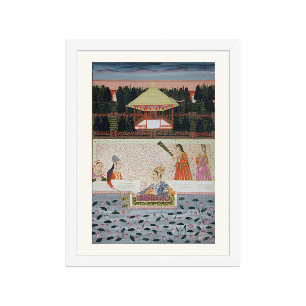 A Prince and Princess on a Terrace — Restored Indian Court Wall Art — view 6