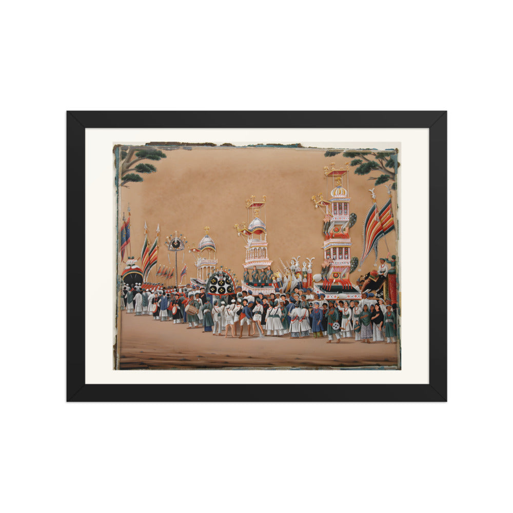A Muharram Procession — Restored Indian Court Wall Art — view 2