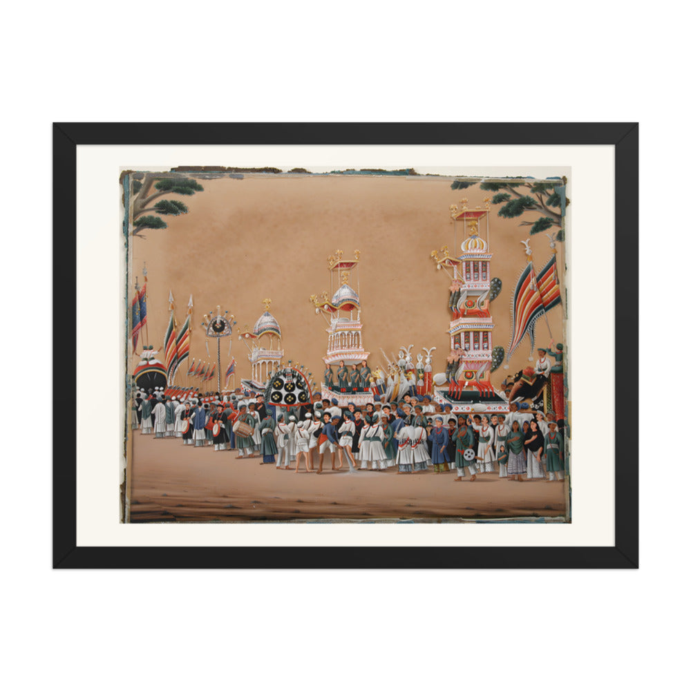 A Muharram Procession — Restored Indian Court Wall Art — view 1