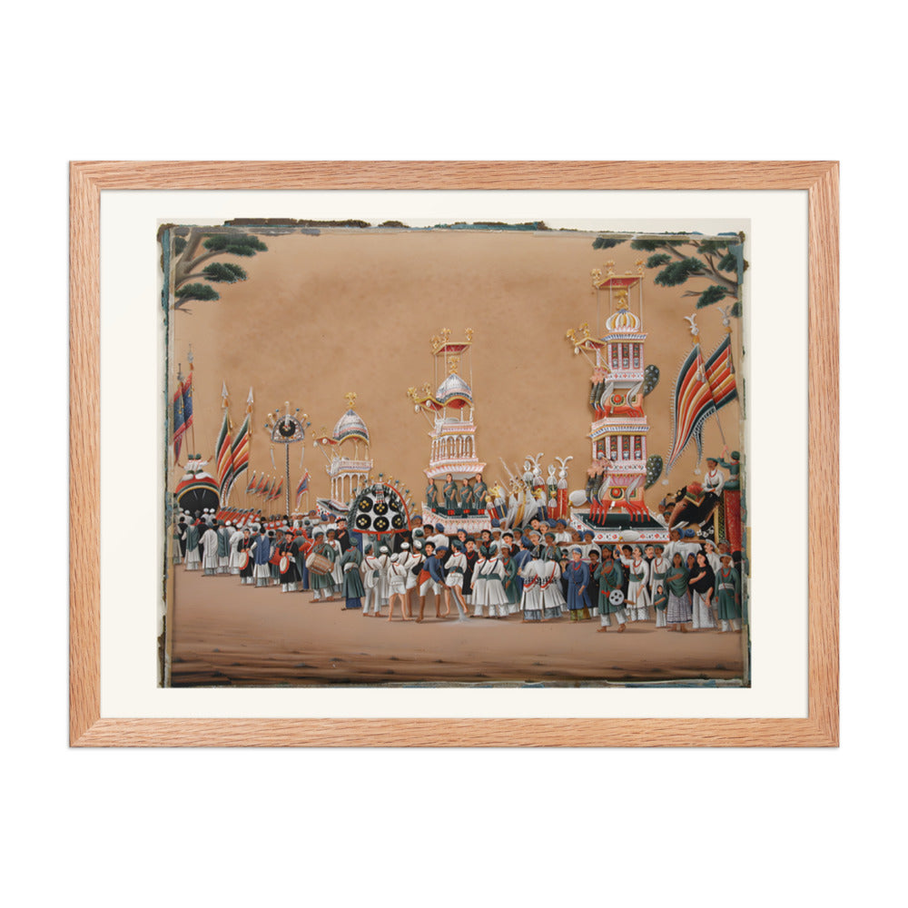 A Muharram Procession — Restored Indian Court Wall Art — view 3
