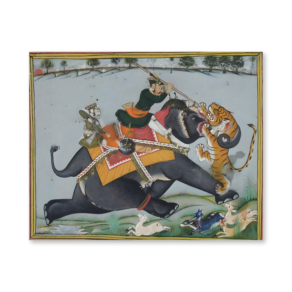 Maharao Ram Singh I of Kotah Spearing a Tiger — view 4