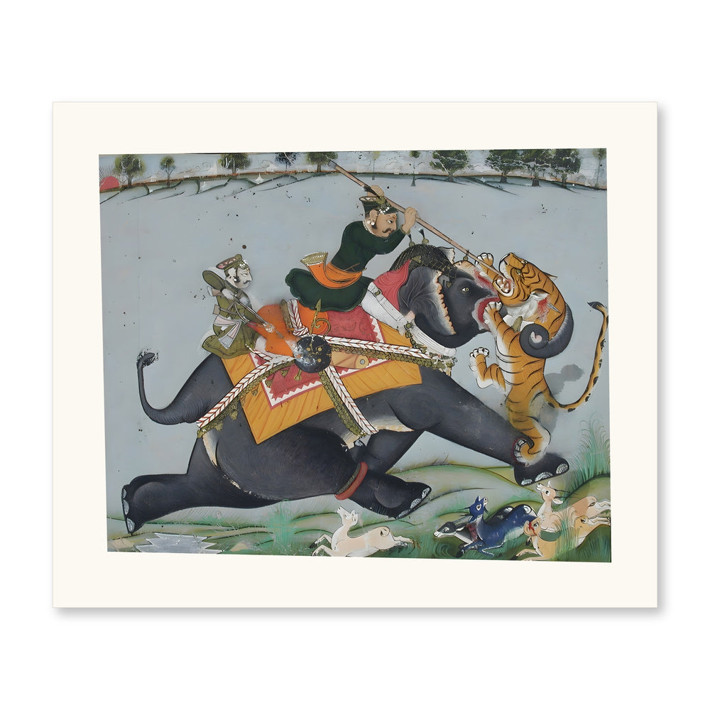 Maharao Ram Singh I of Kotah Spearing a Tiger — view 10