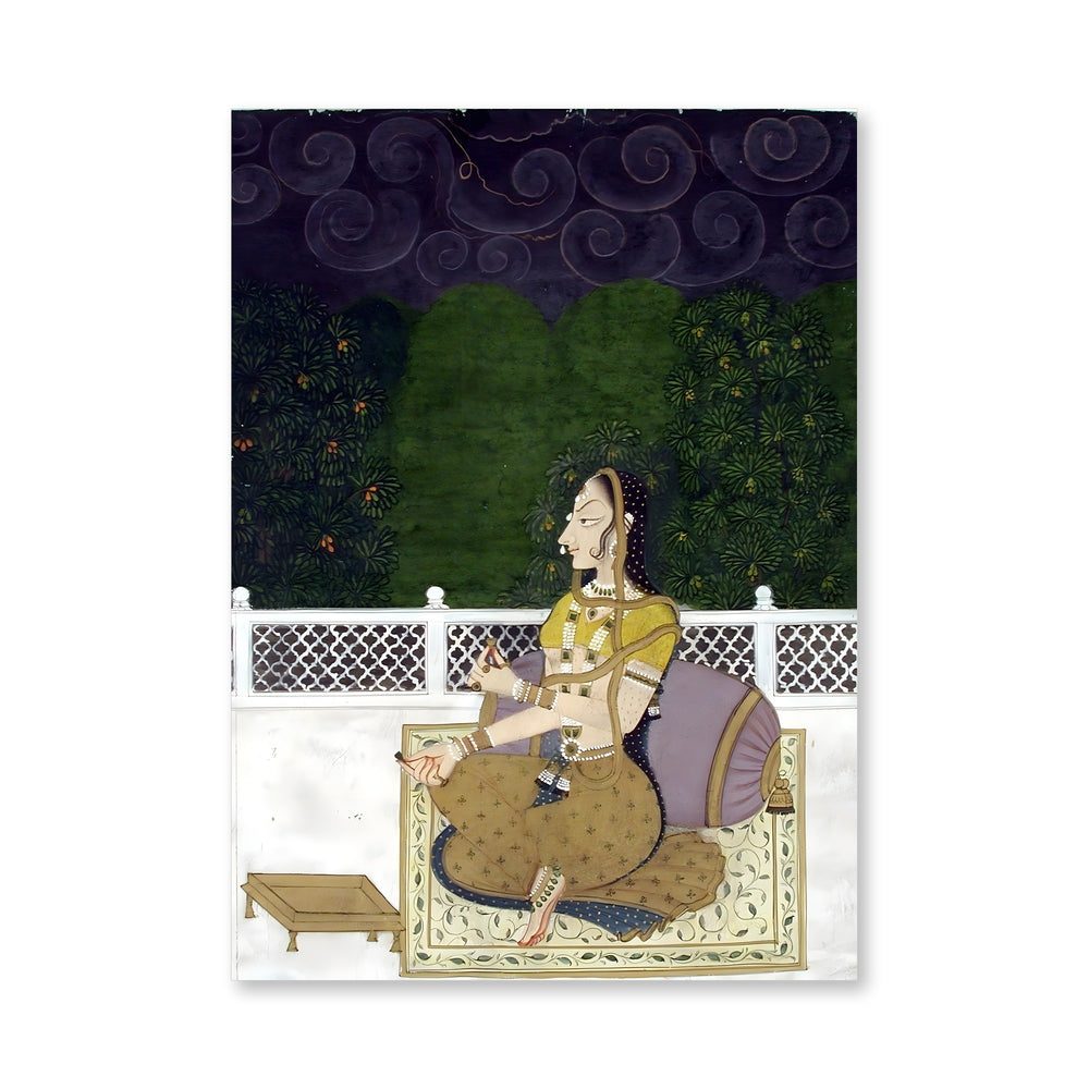 A Kishangarh Beauty Reclining Against a Bolster — view 4