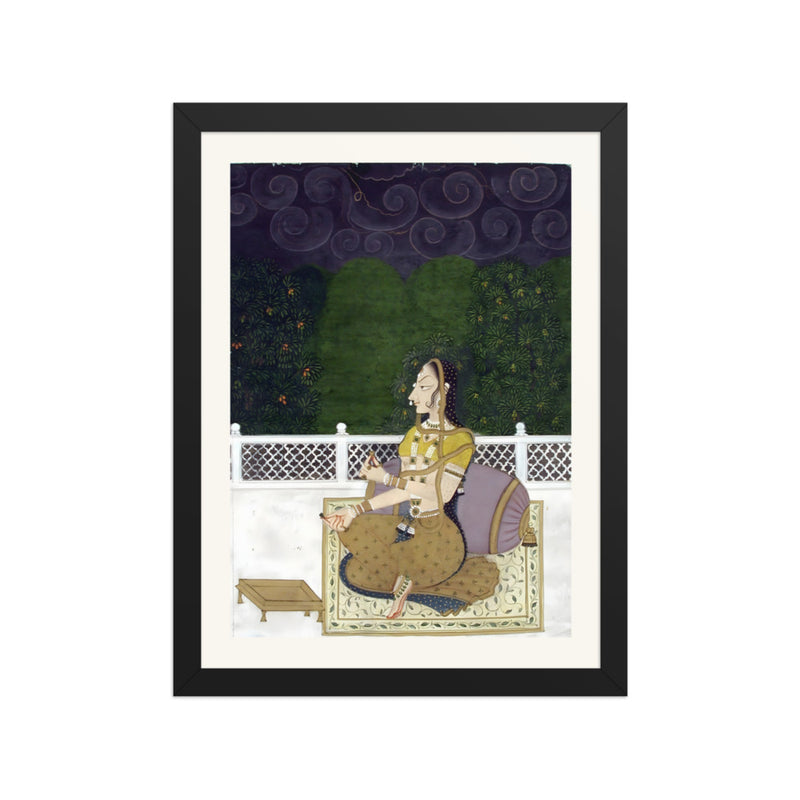 A Kishangarh Beauty Reclining Against a Bolster