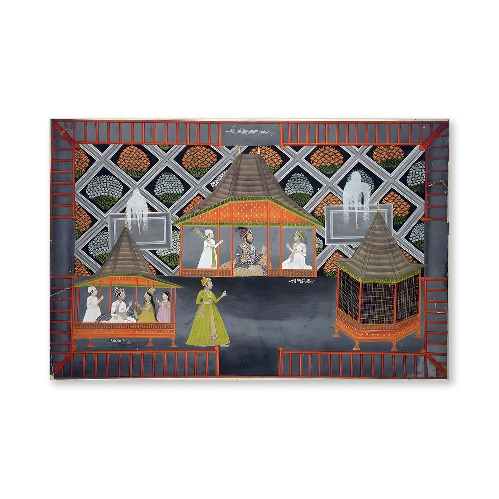 A Nawab and His Sons in a Garden Pavilion — view 8