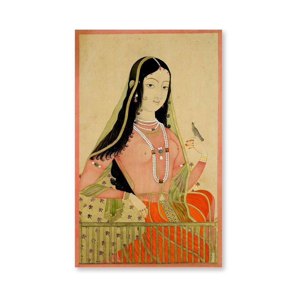 A Beauty at a Window with a Bird — view 4