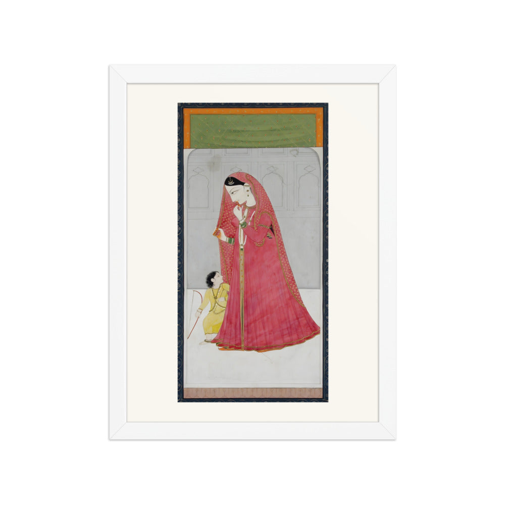 A Woman in Red with a Child — view 3