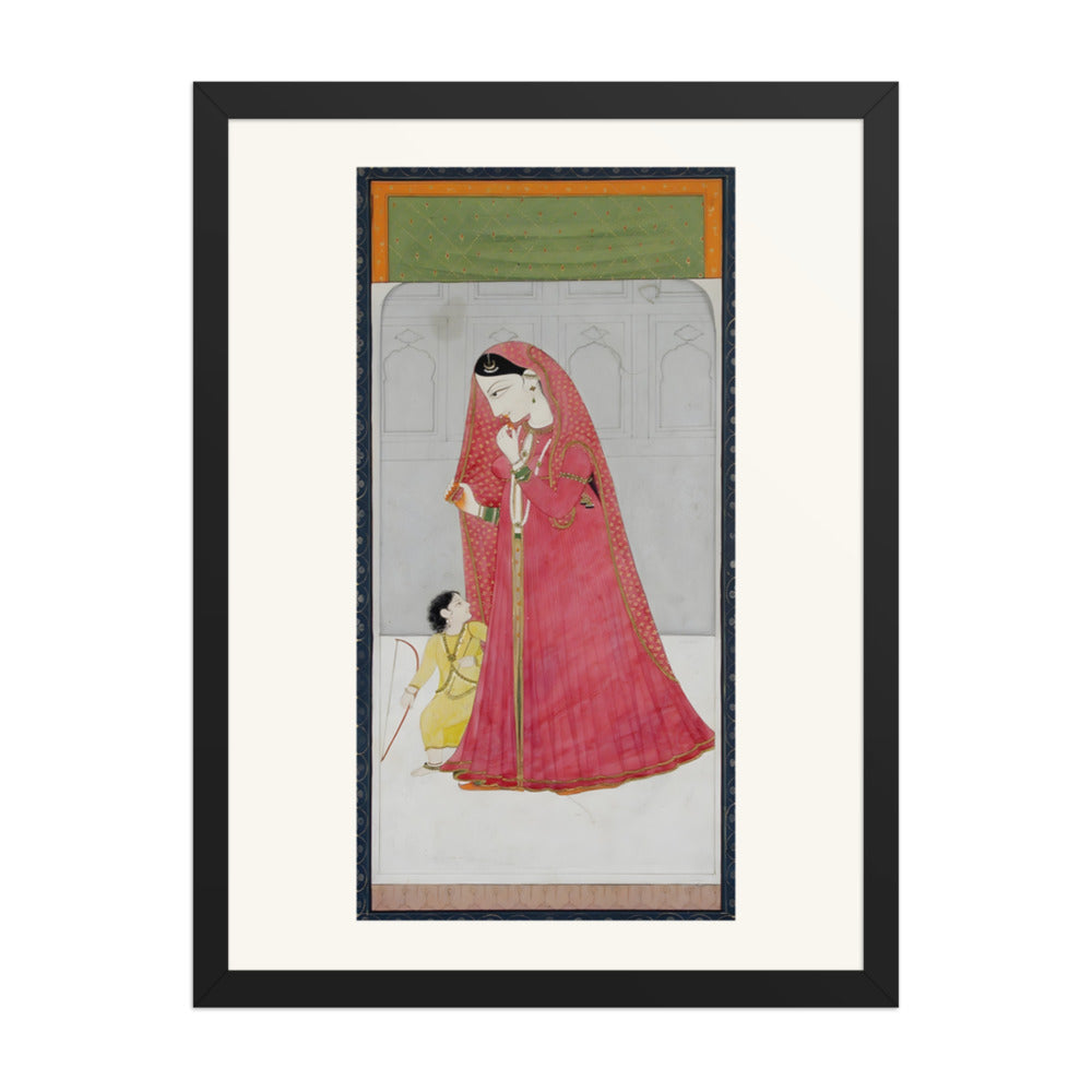 A Woman in Red with a Child — view 4