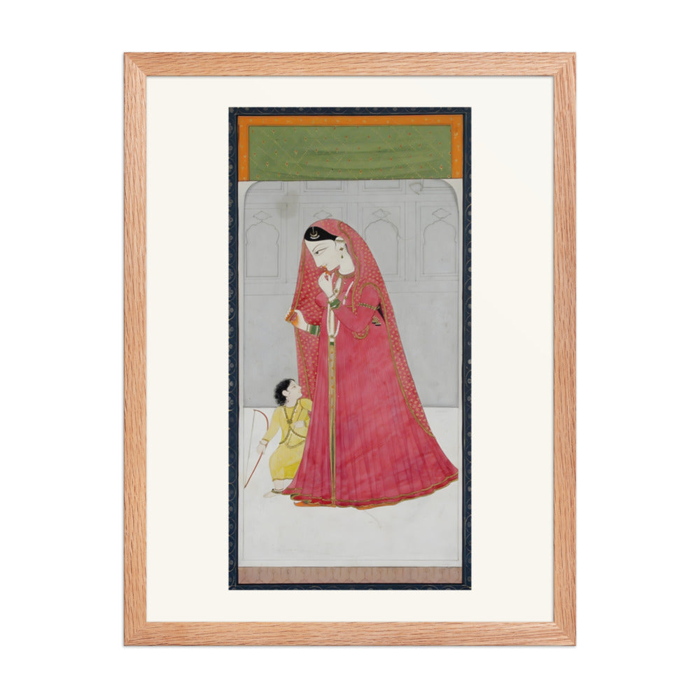 A Woman in Red with a Child — view 5