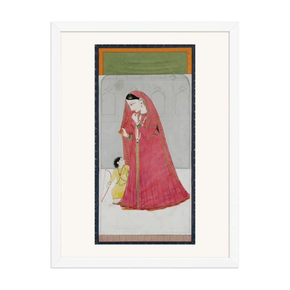 A Woman in Red with a Child — view 6